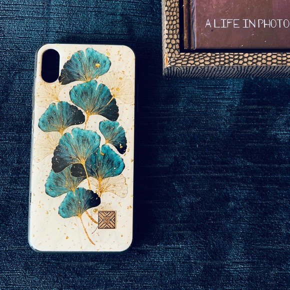 iPhone 11 Pro Max Case Blue Gold Floral Print Cover NEW - Picture 1 of 5